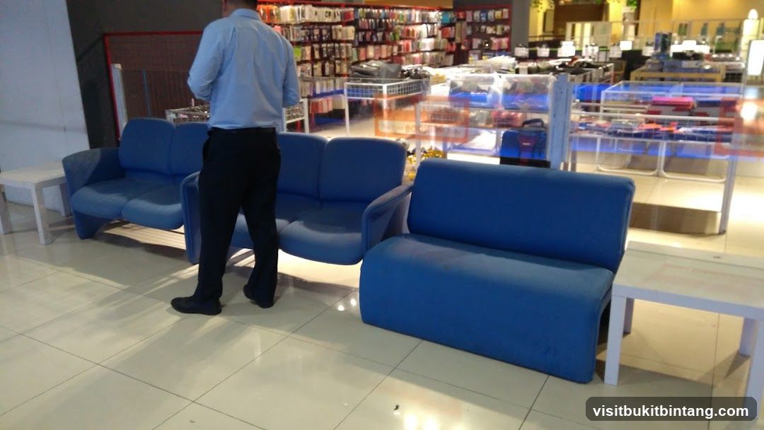 Blue Sofas in Store Interior