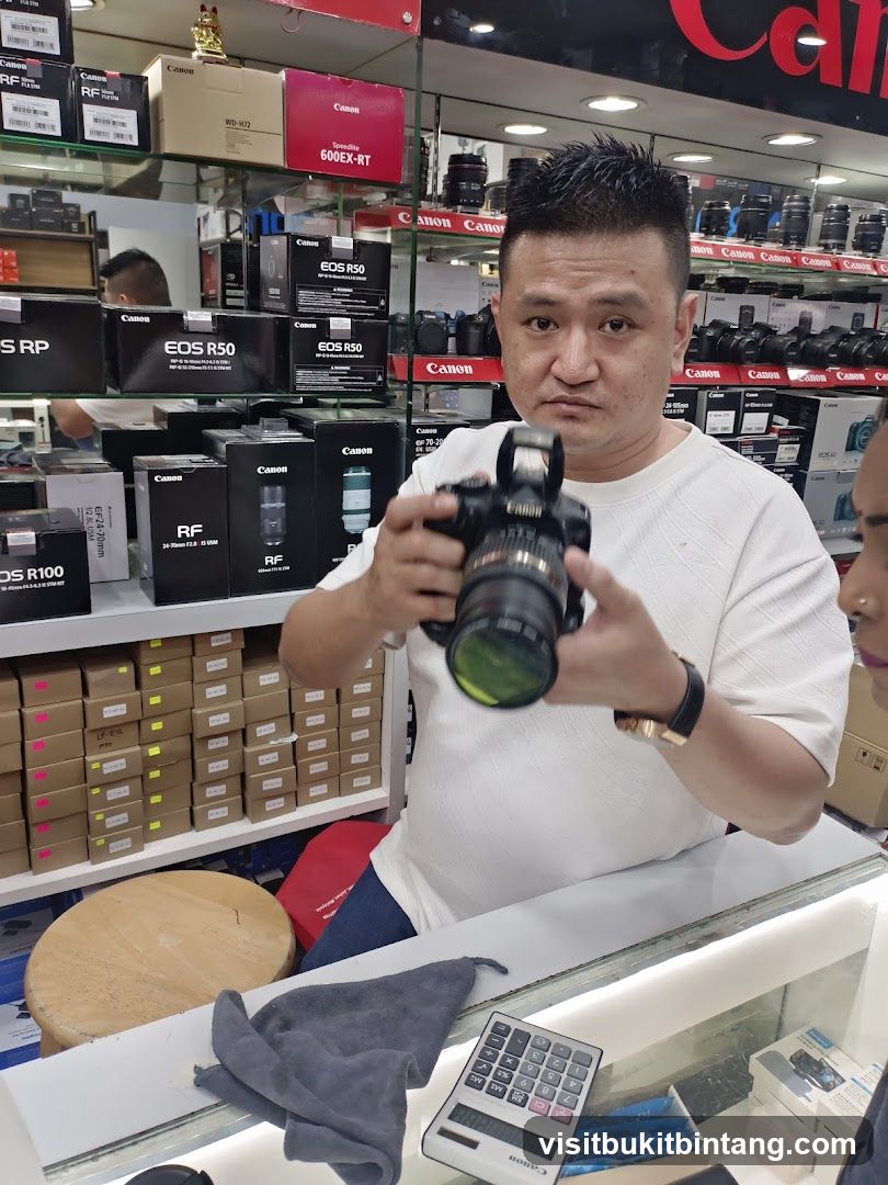 Camera Shop Interior with Staff