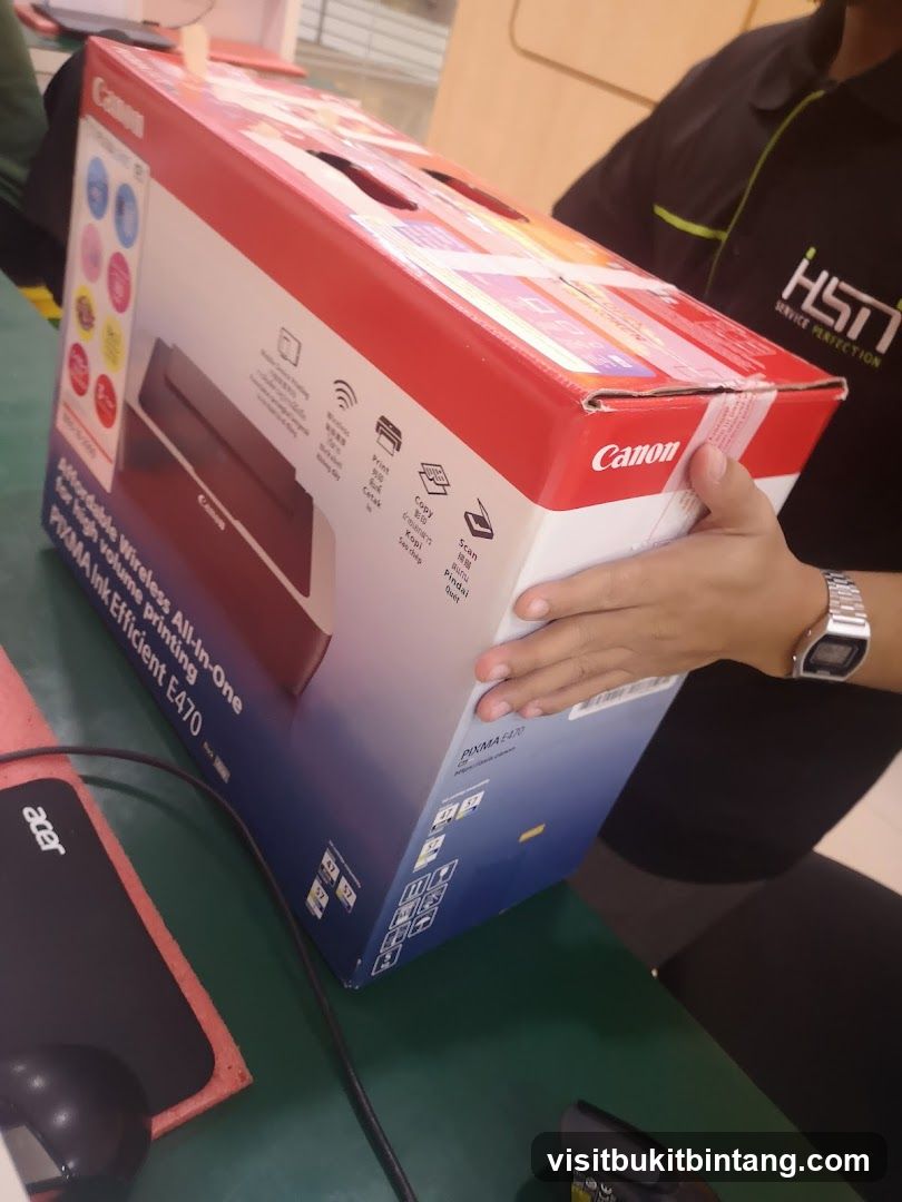 Canon Printer Box on Counter