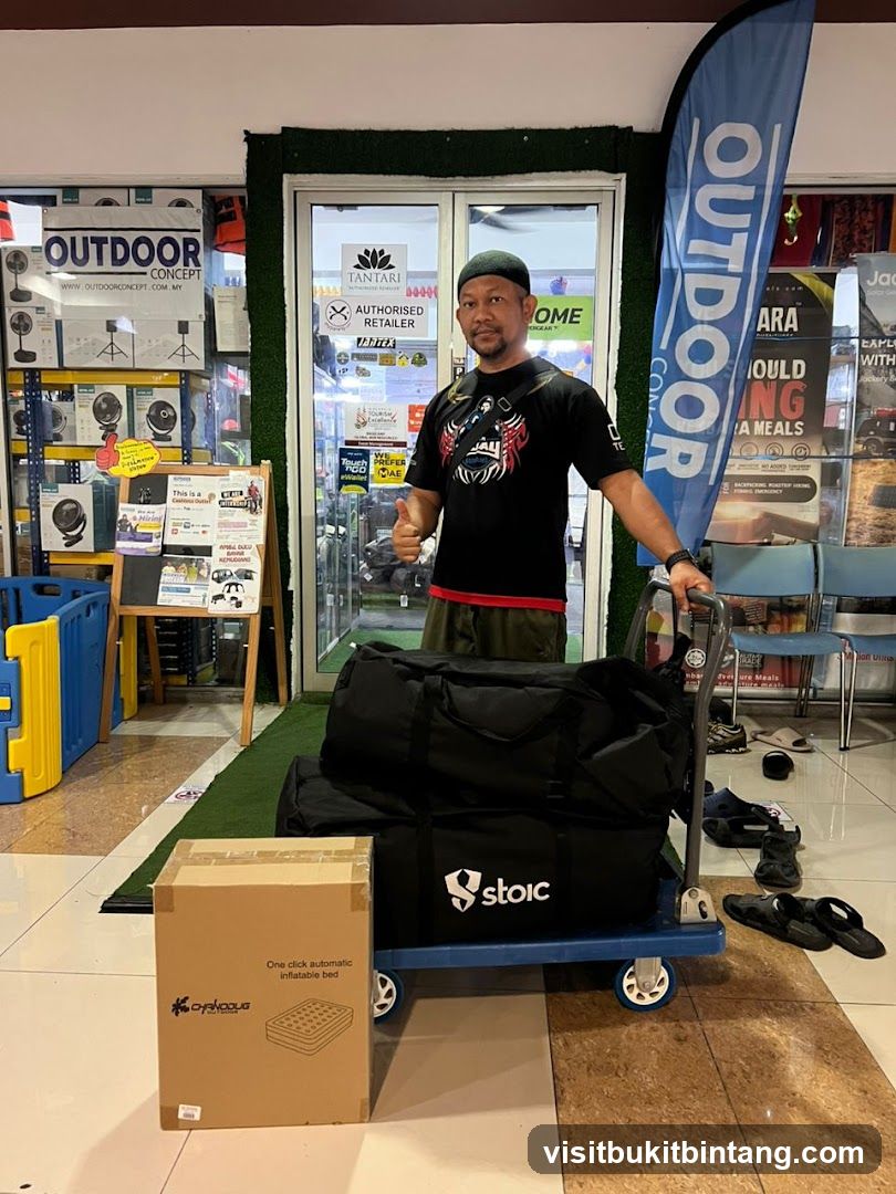 Man with outdoor gear