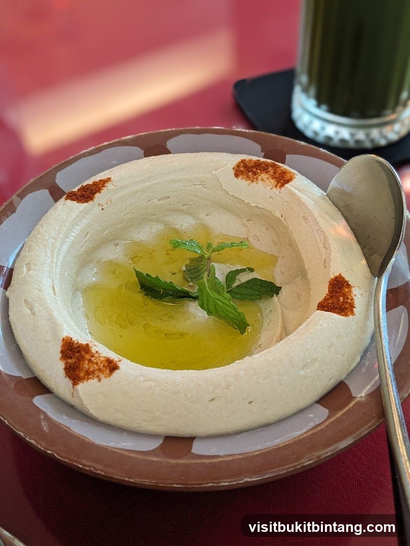 Hummus Bowl with Olive Oil and Mint