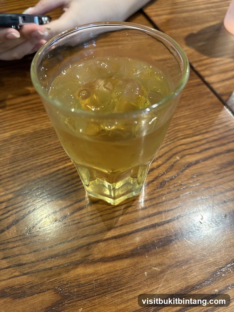 Iced Beverage on Wooden Table