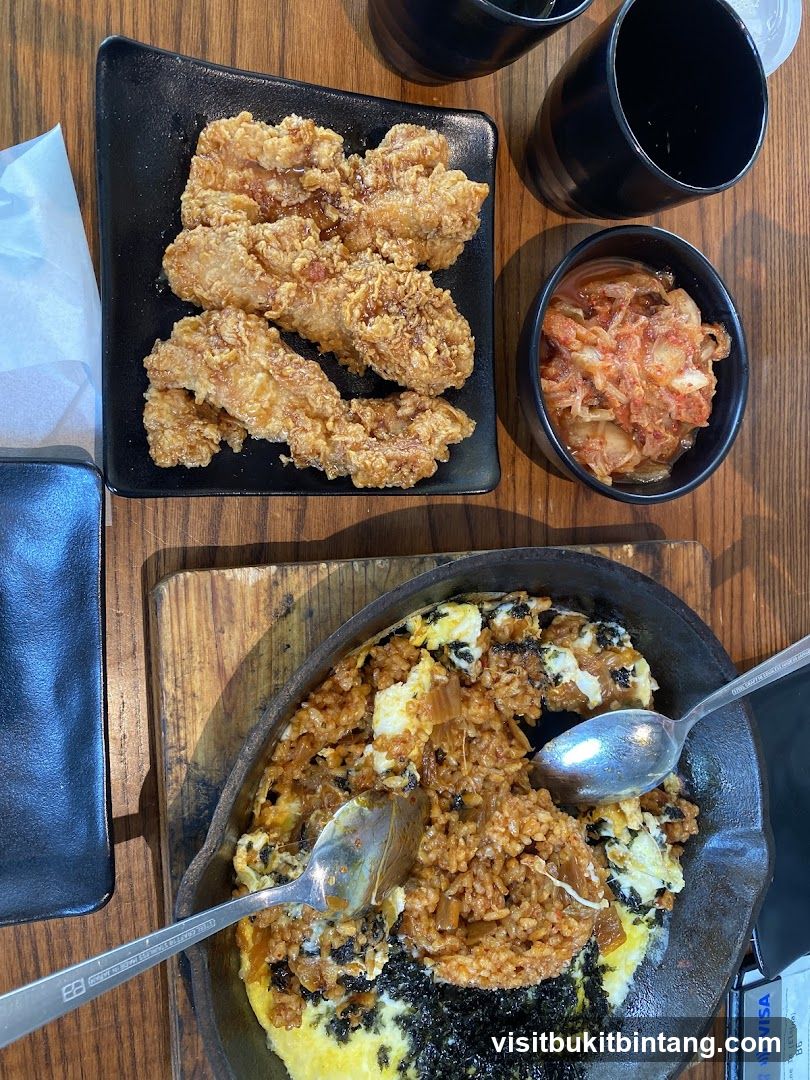 Korean Fried Chicken and Bibimbap