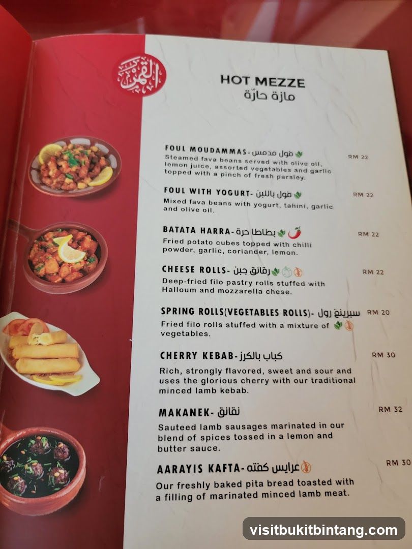 Hot Mezze Menu