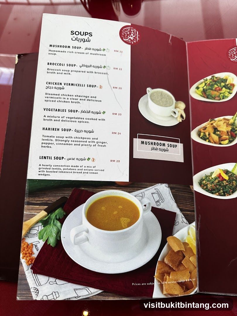 Soups Menu