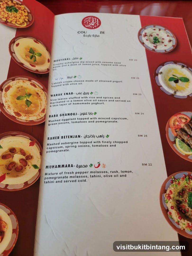 Coli Ze Menu Page