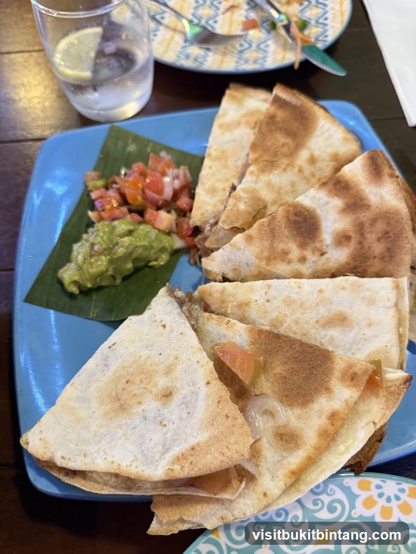 Quesadilla Plate with Guacamole and Salsa