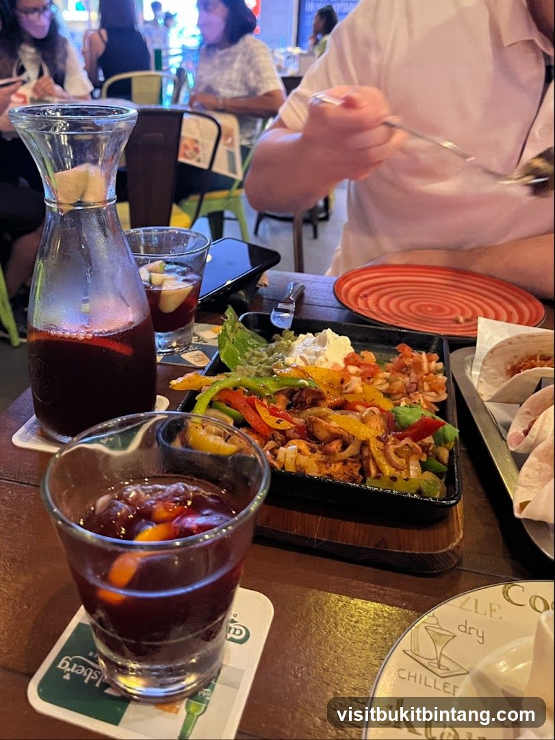 Dining Table with Food and Drinks