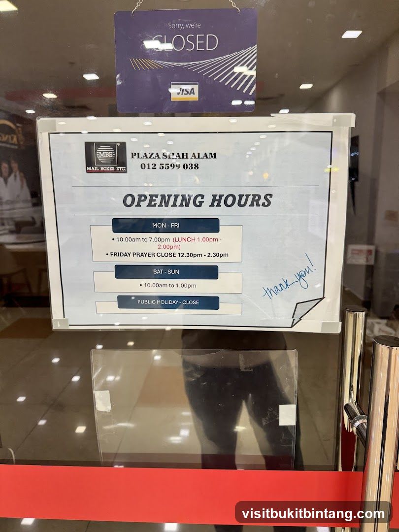 Opening Hours Sign