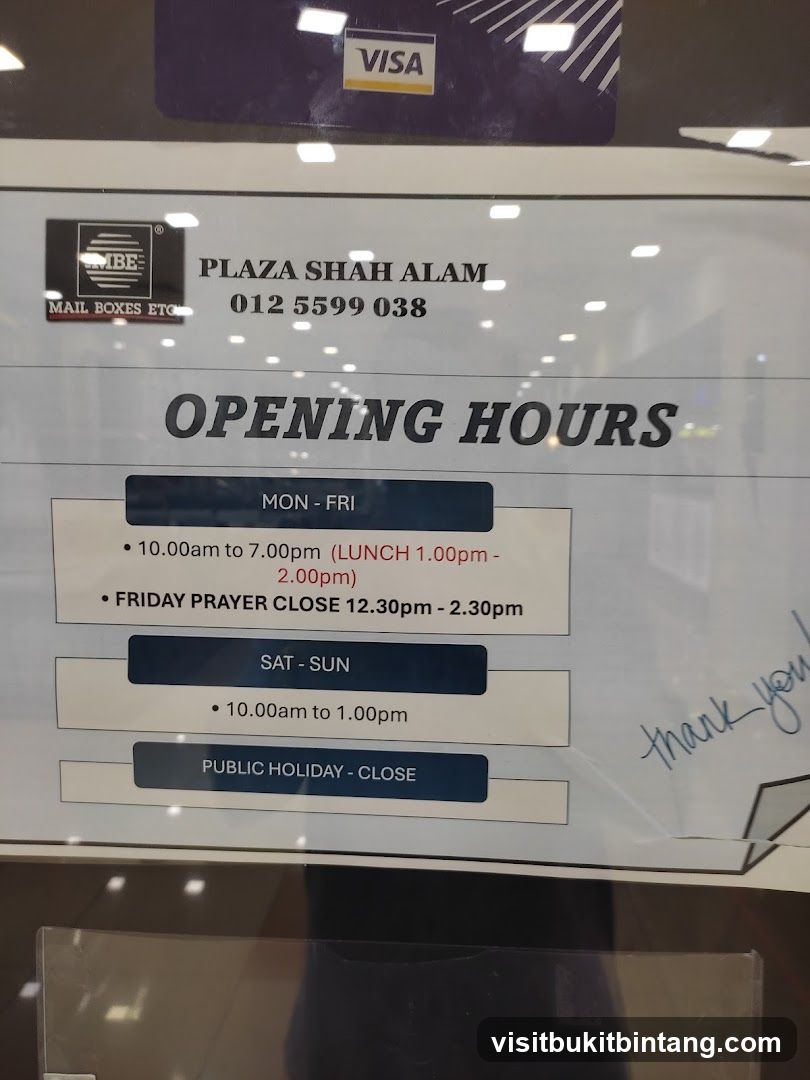 Opening Hours Sign