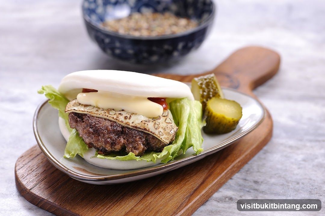 Burger with Pickles and Sauce