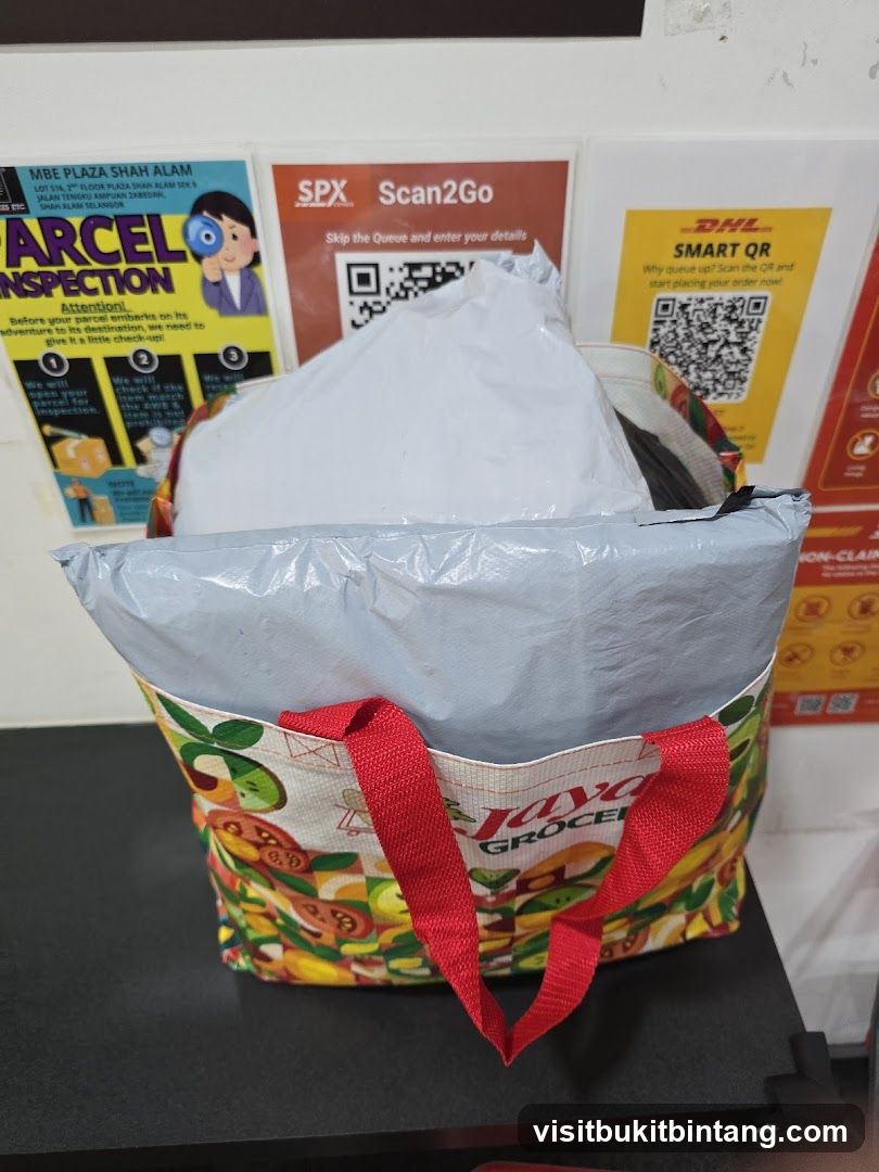 Parcels and promotional posters