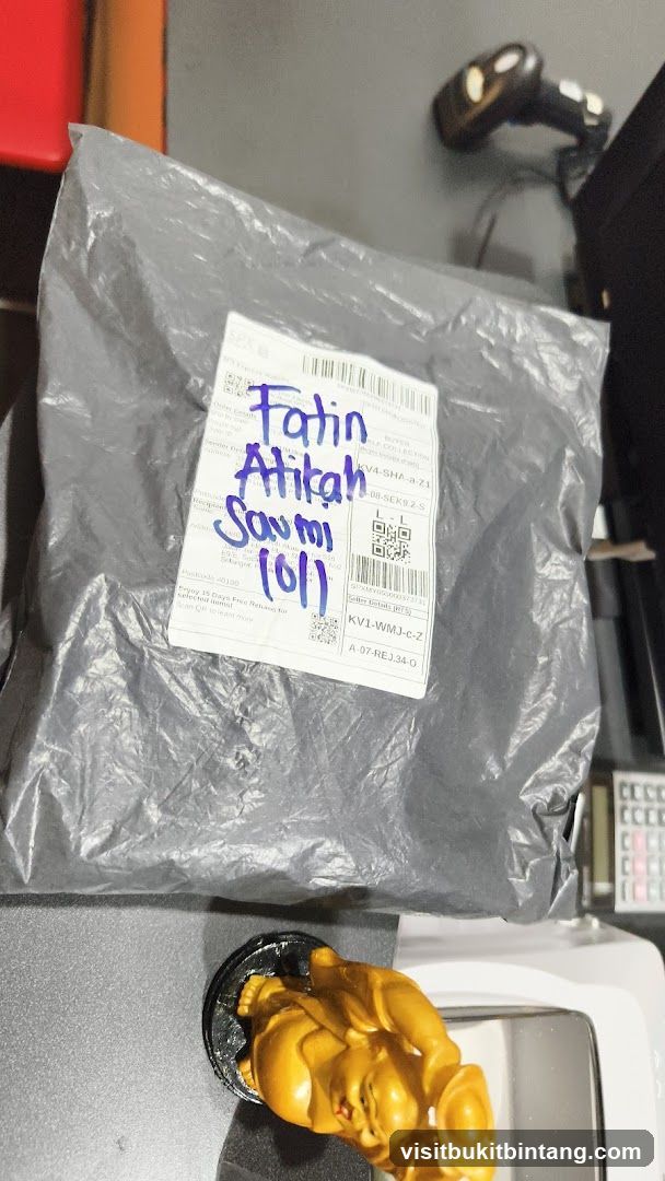 Package with shipping label