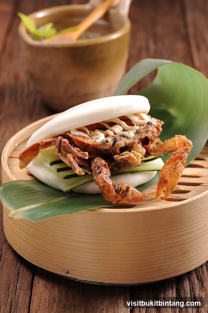 Crispy Crab Bao Buns with Cucumber and Mayo