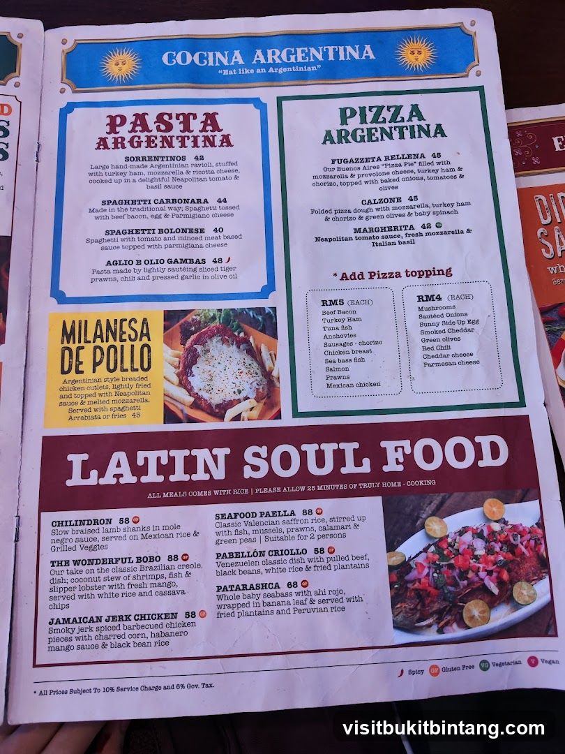 Cocina Argentina - Latin Soul Food Menu