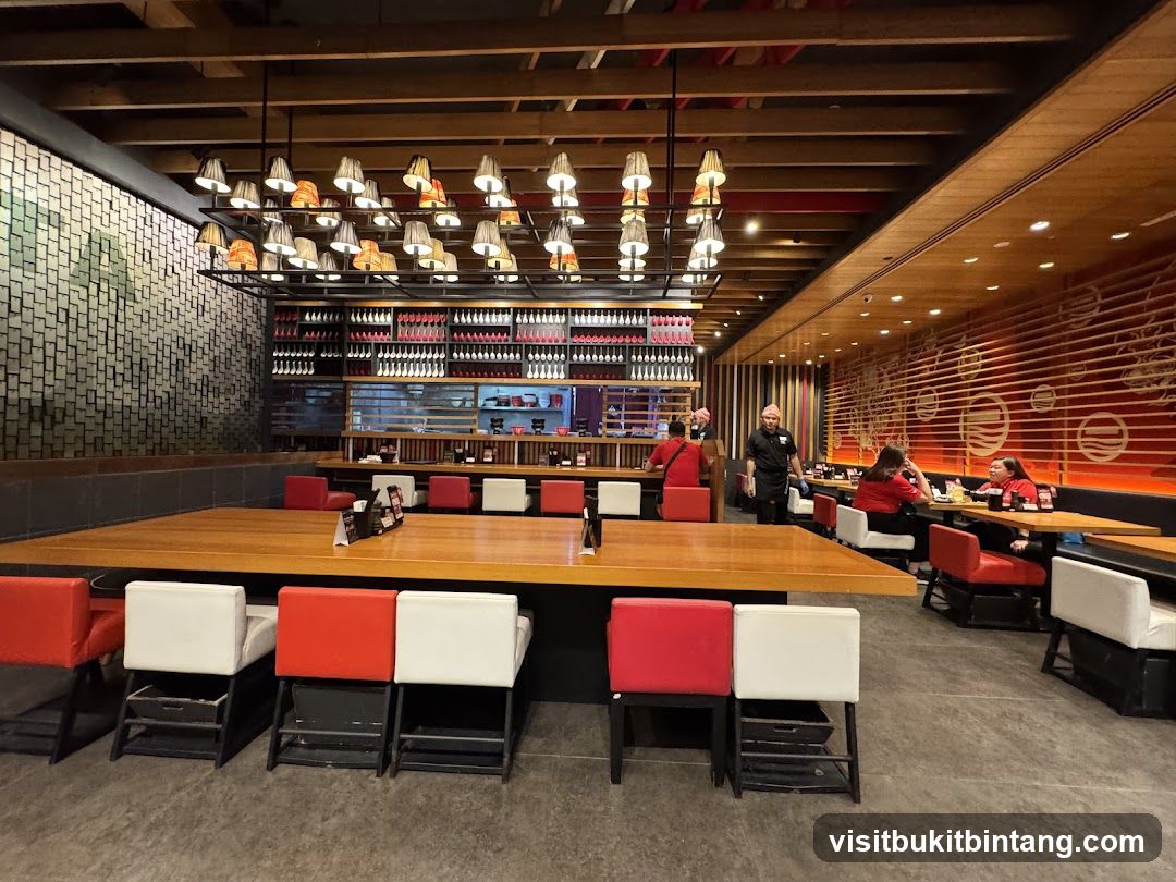 Restaurant Interior with Bar and Seating Area