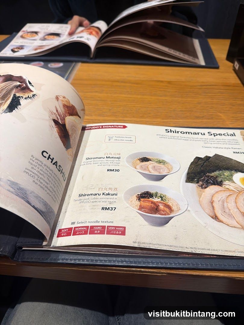 Ramen Menu Display