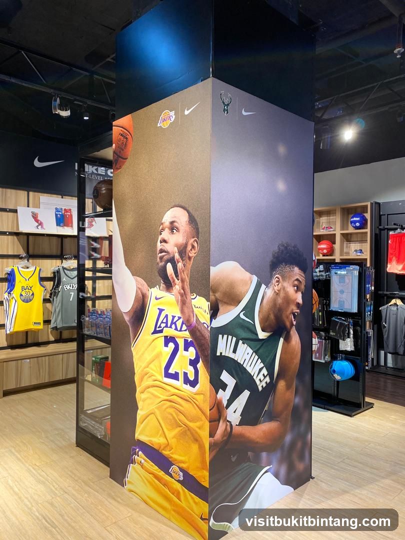 Nike Store Interior with Basketball Merchandise Display