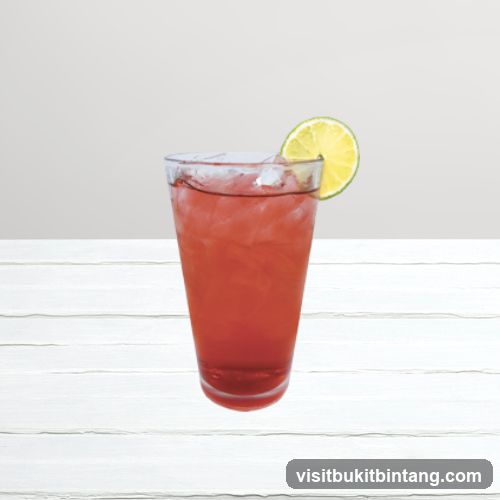 Red Drink with Lime