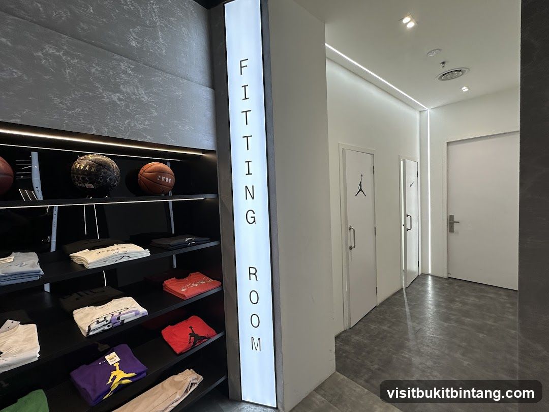 Fitting Room Entrance with Merchandise Display