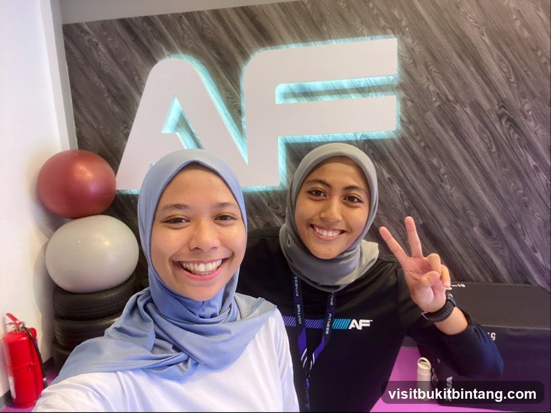 Two women in a gym