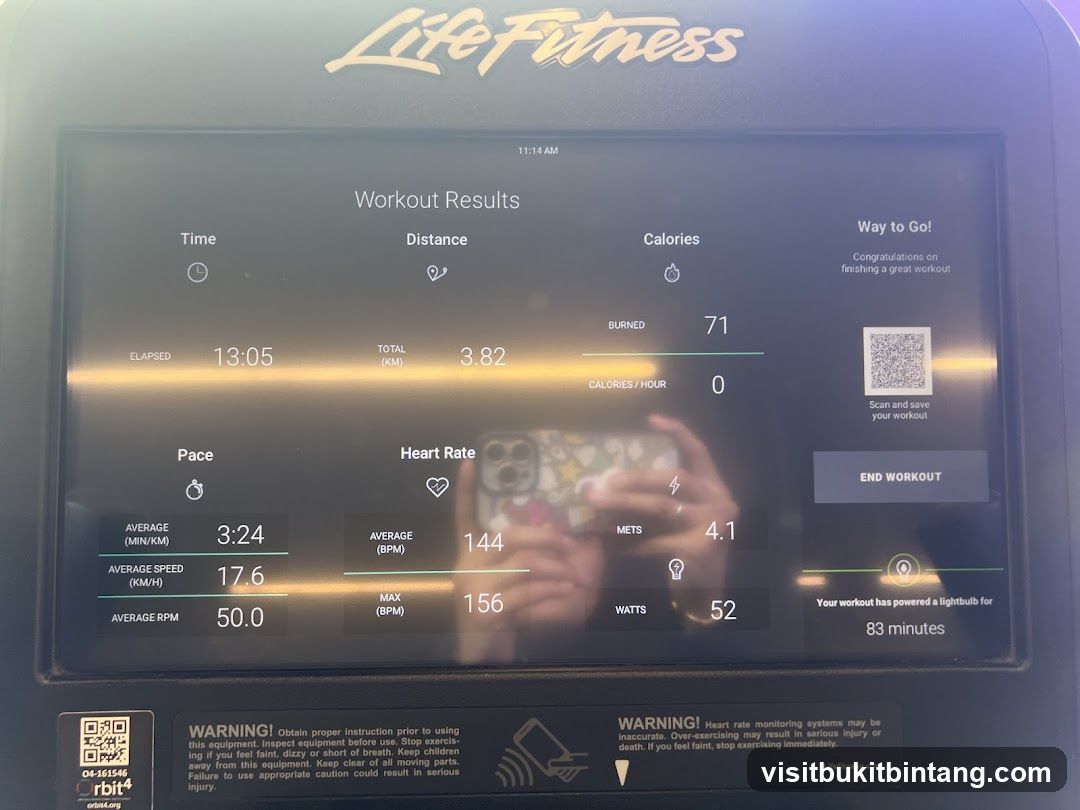 Workout Results Screen