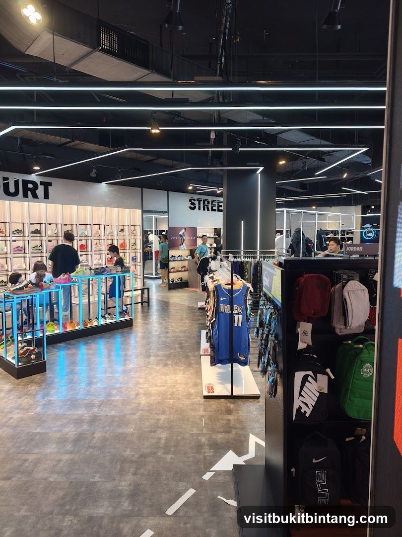 Interior of a sports retail store