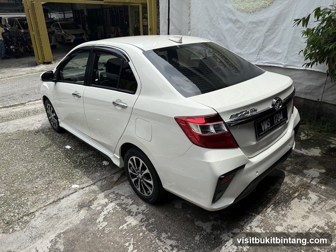 White Toyota Brio Sedan