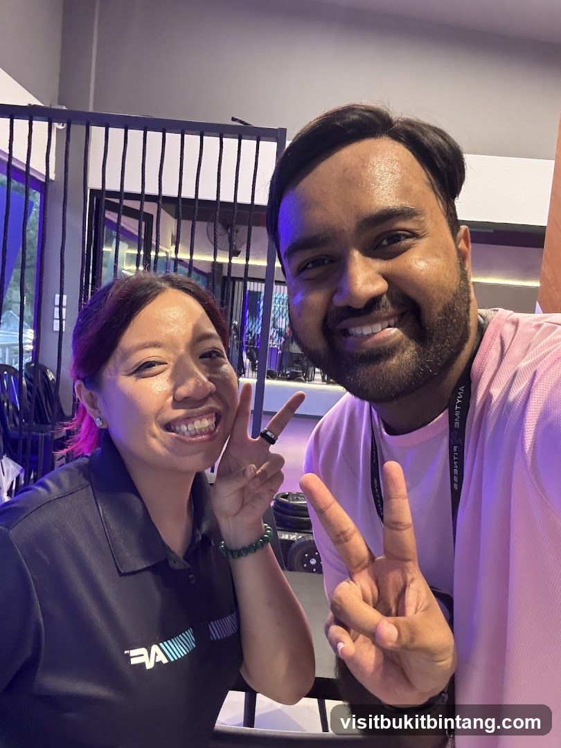 Two people posing for a selfie