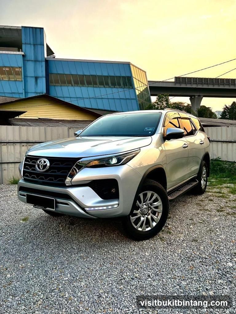 Silver Toyota Fortuner SUV