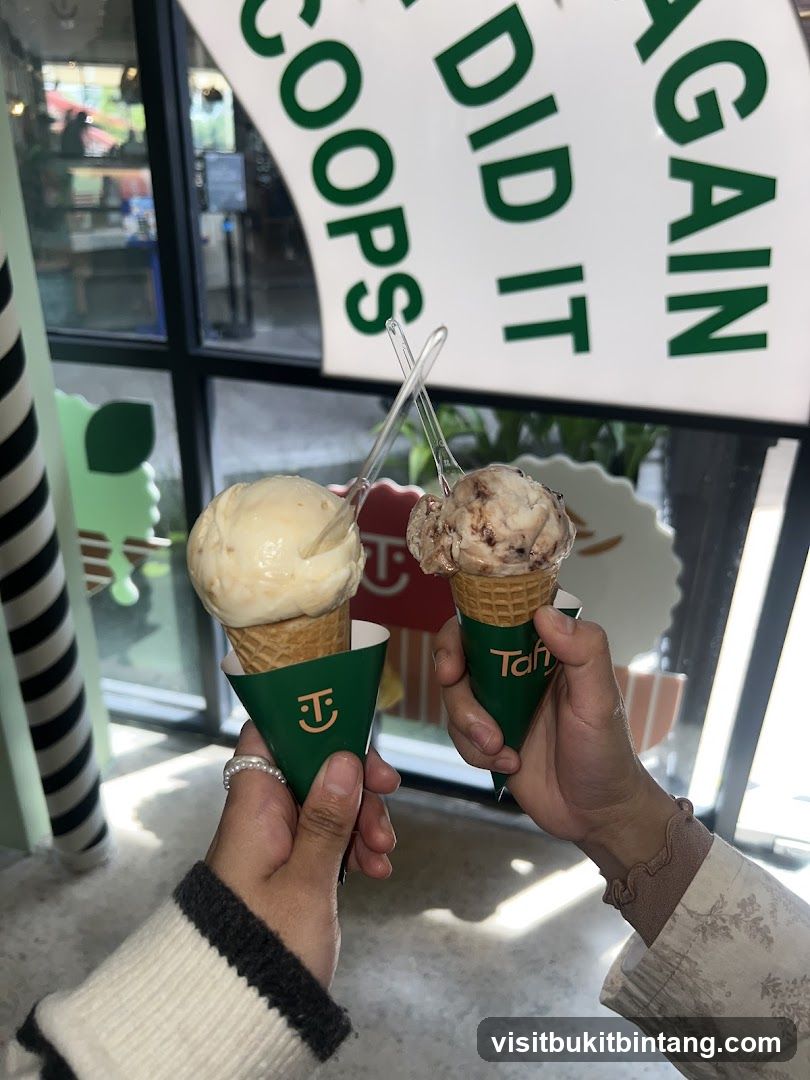 Two ice cream cones