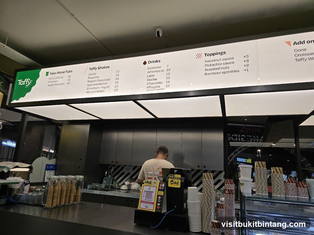 Taffy Menu