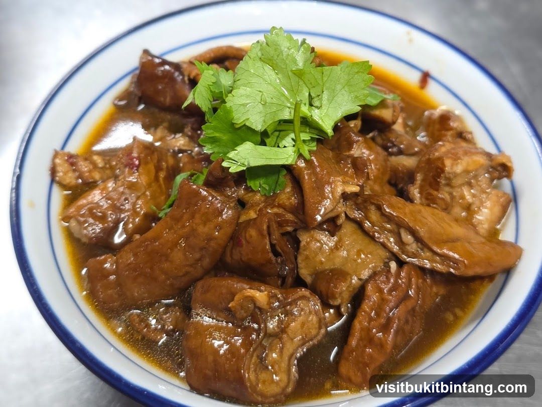Stewed Offal Dish with Cilantro Garnish
