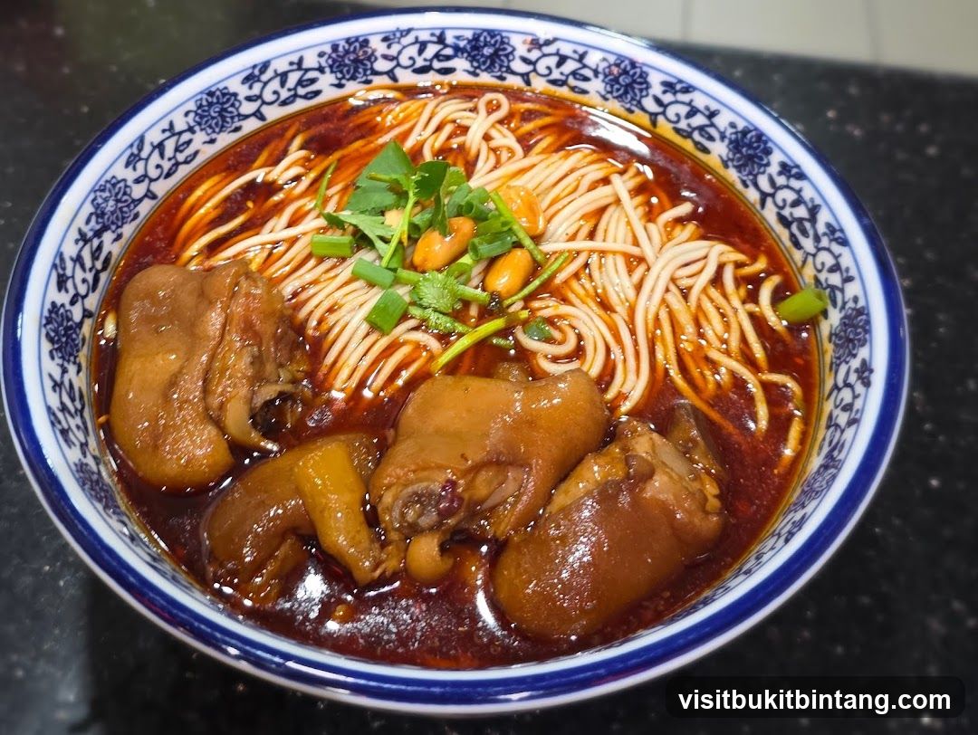 Bowl of Noodles with Chicken Feet