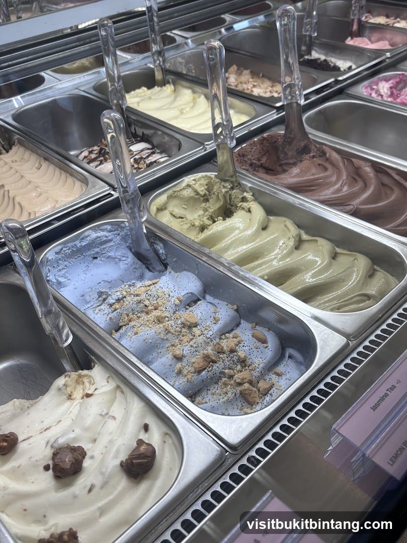 Assortment of Gelato Flavors