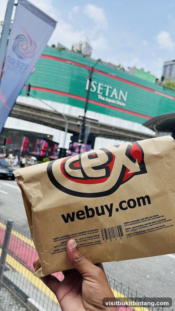 Webuy.com package in front of Isetan