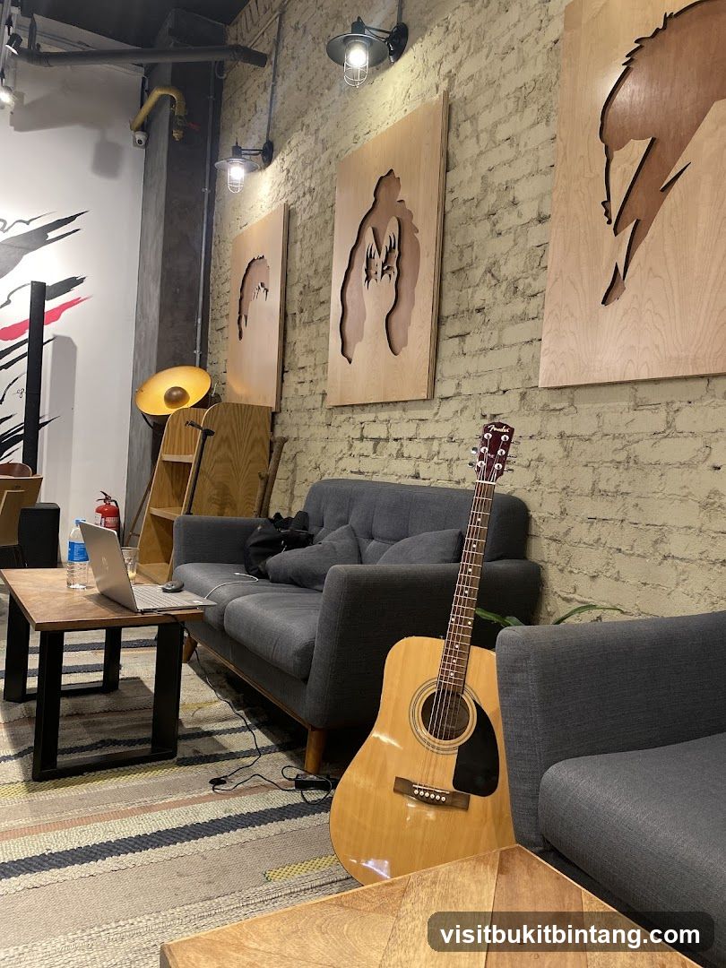 Cozy Seating Area with Guitar