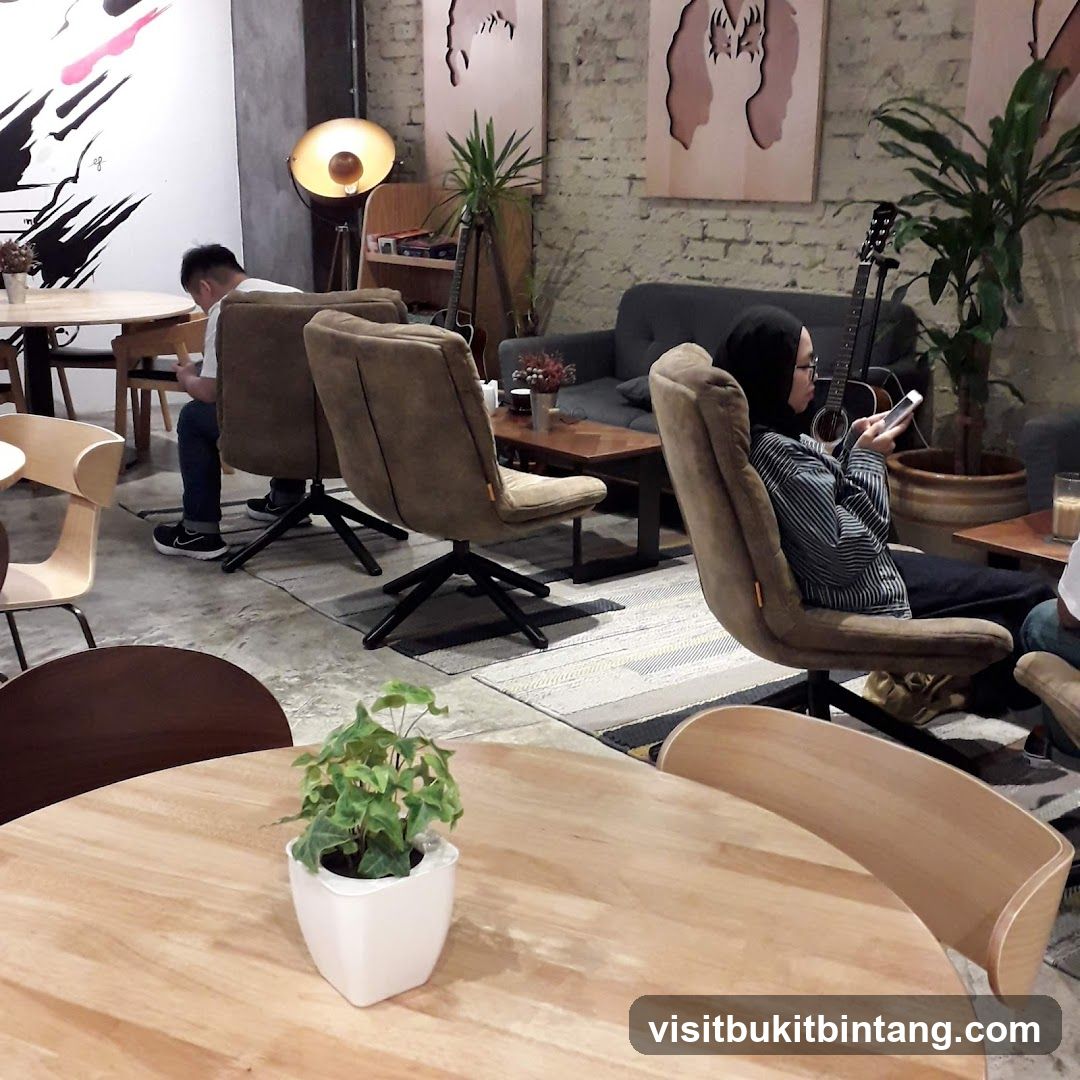 Cafe Interior with Patrons