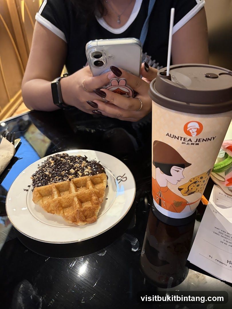 Croissant Waffle with Chocolate and Nuts