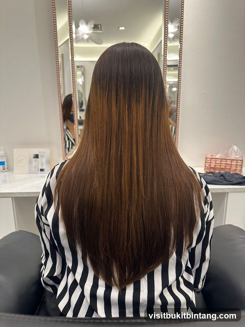 Woman with long brown hair