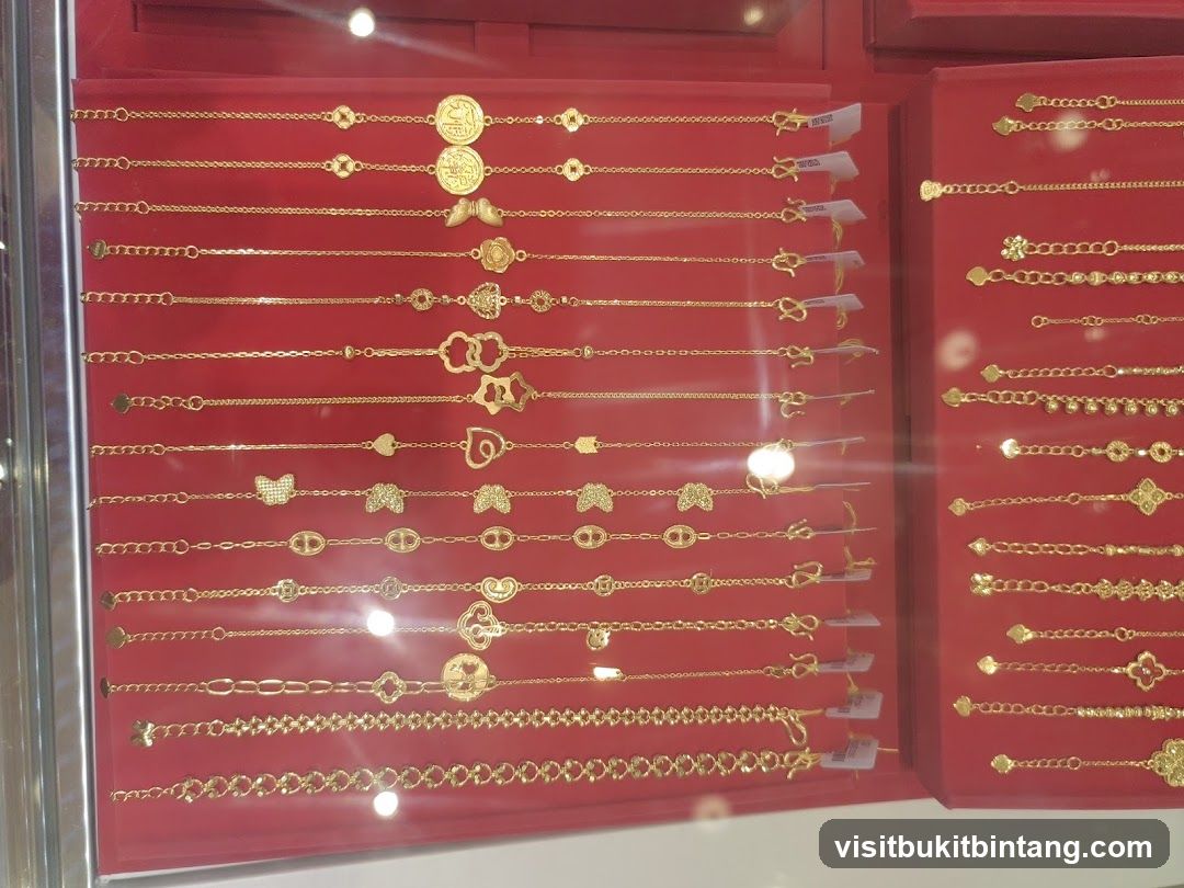 Gold Bracelets Display