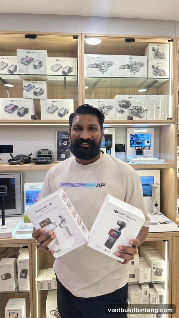 DJI Store Interior with Staff Holding Products