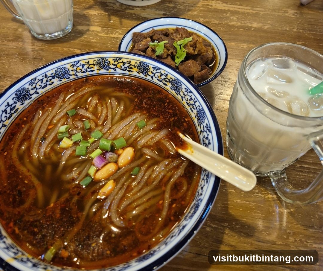 Spicy Noodle Bowl with Side Dishes