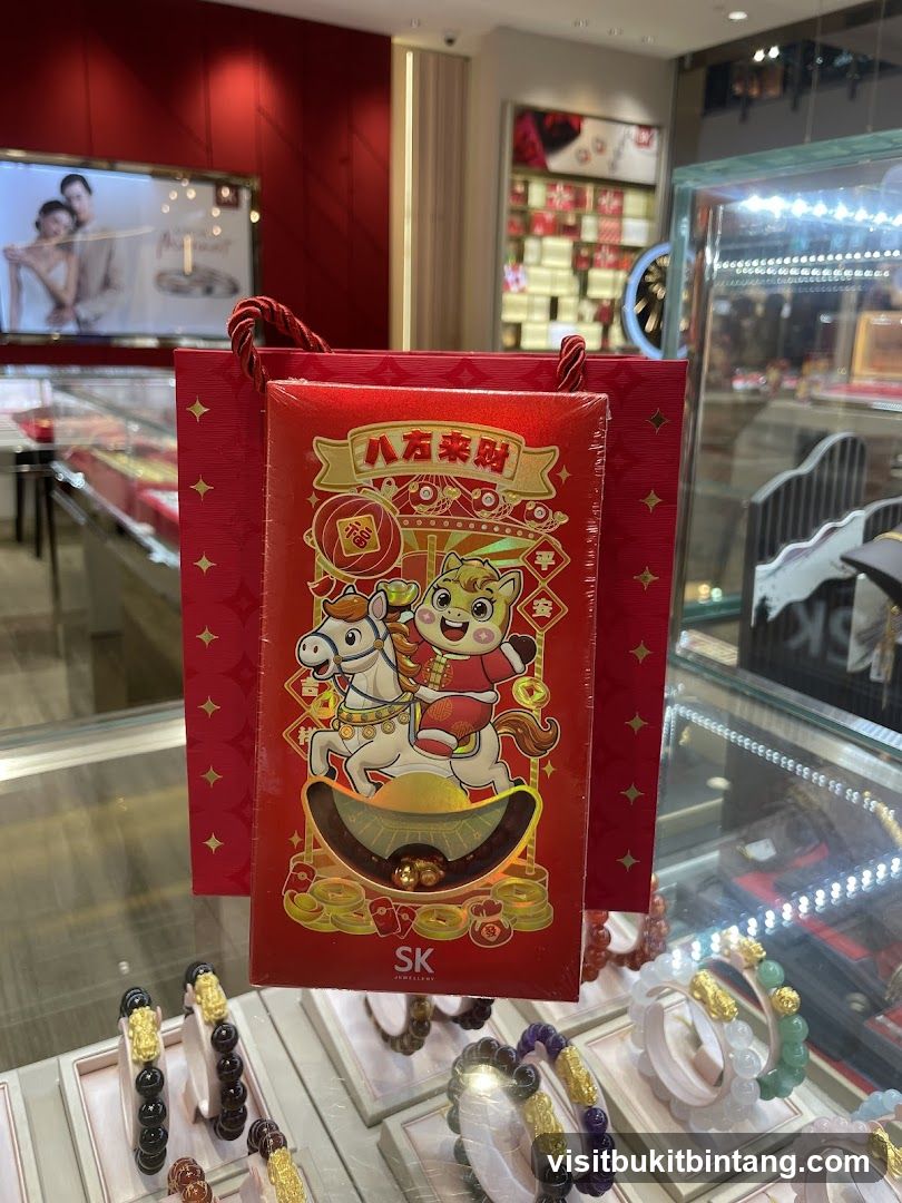 Jewelry Store Display with Festive Packaging