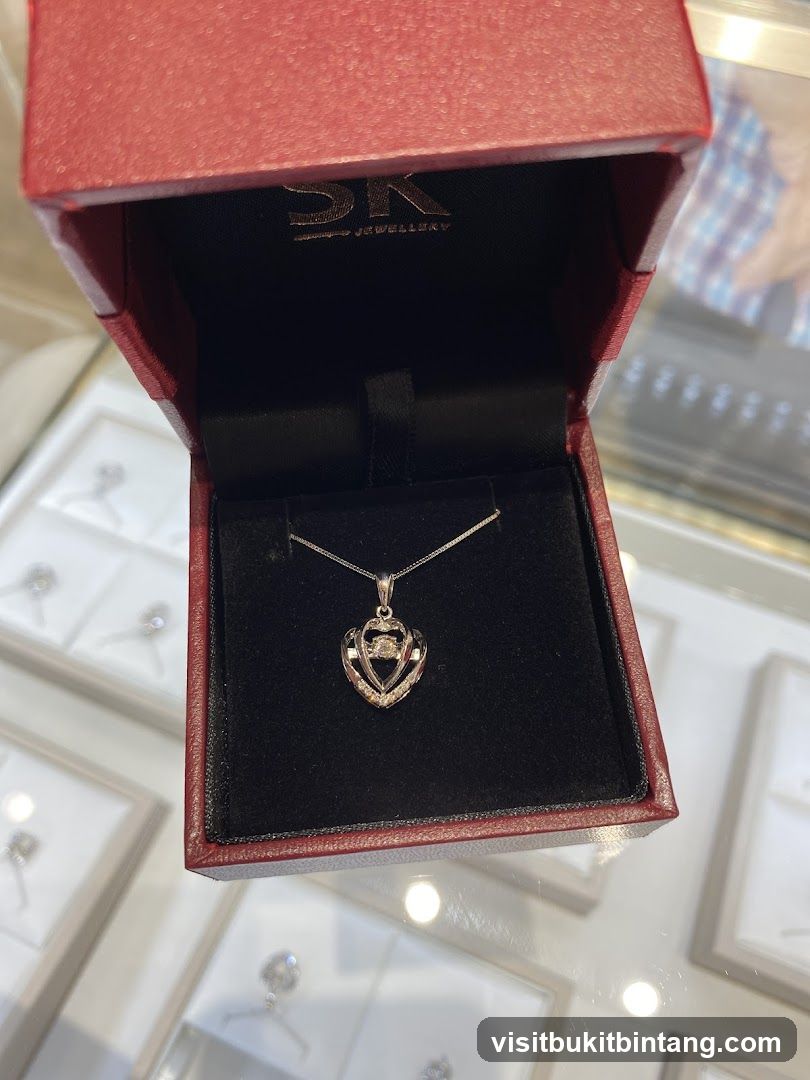 Diamond Pendant in Jewelry Box