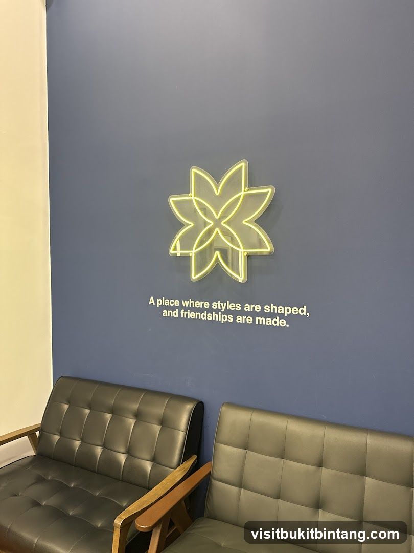 Waiting Area with Neon Sign