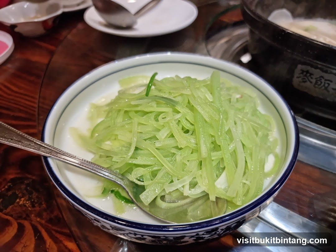 Dish with shredded vegetables in a bowl