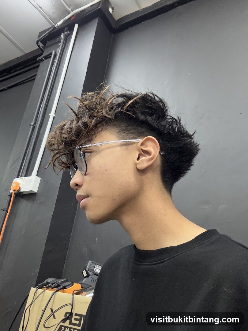 Man with styled hair