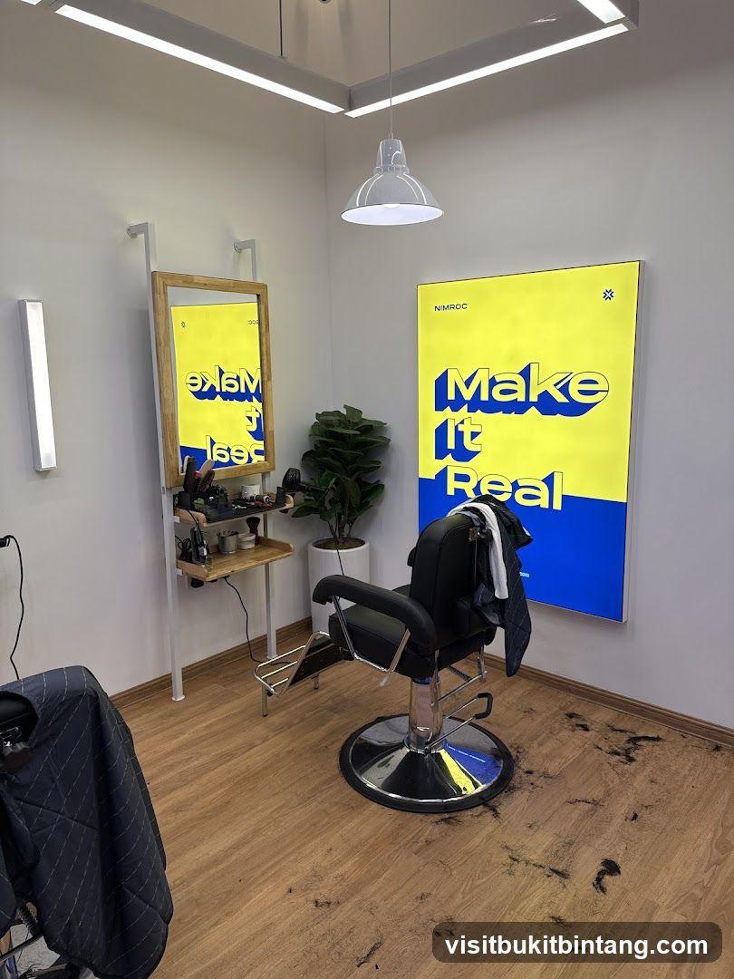 Barber Chair and Mirror