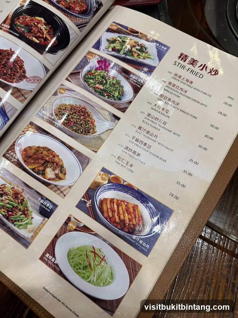 Stir-Fried Menu Page